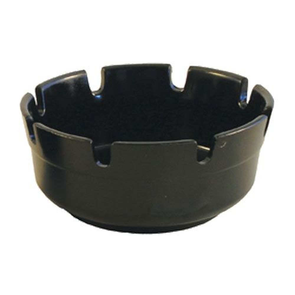 Winco MAS-4K Plastic Black Stackable Ashtray, 4 inch