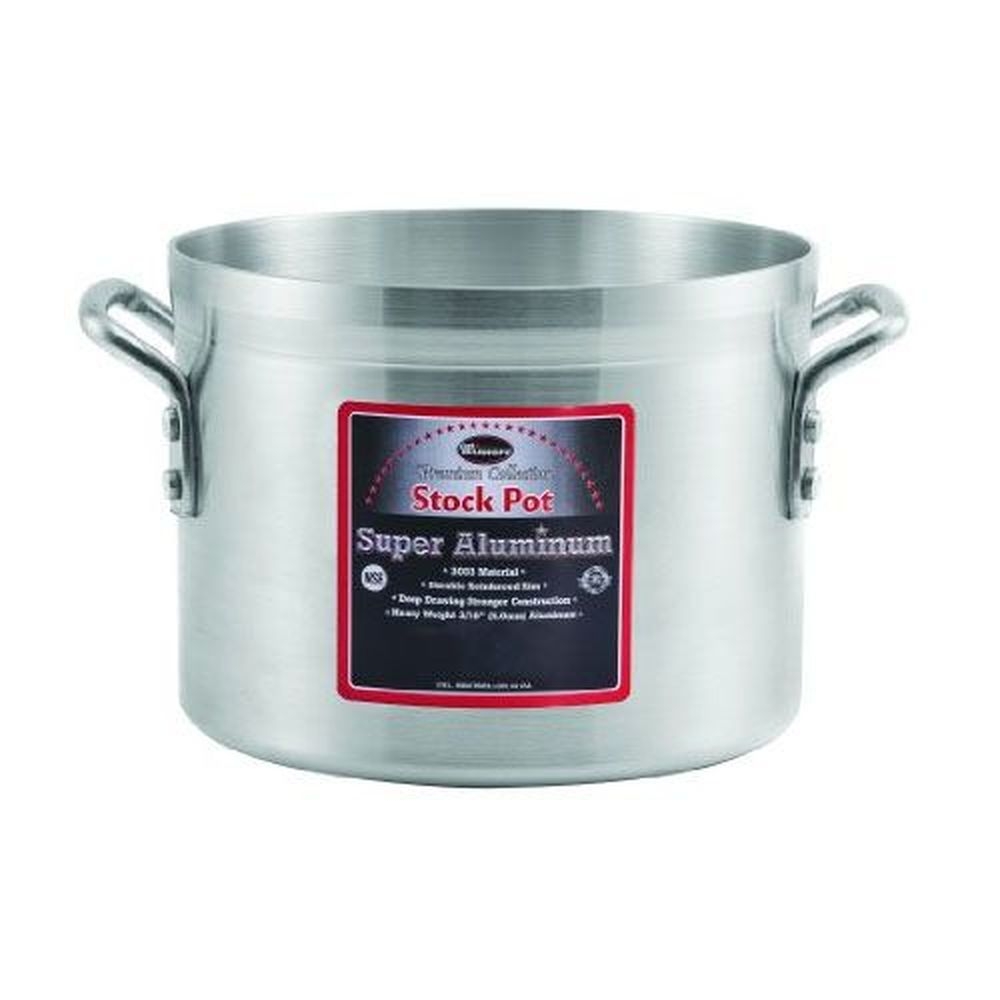 Winco AXS-80 Super Aluminum Stock Pot, 80 Quart Capacity