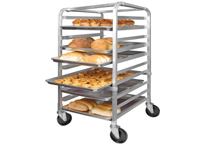 Winco 10 Tier Aluminum Sheet Pan Rack, 26 inch Length.