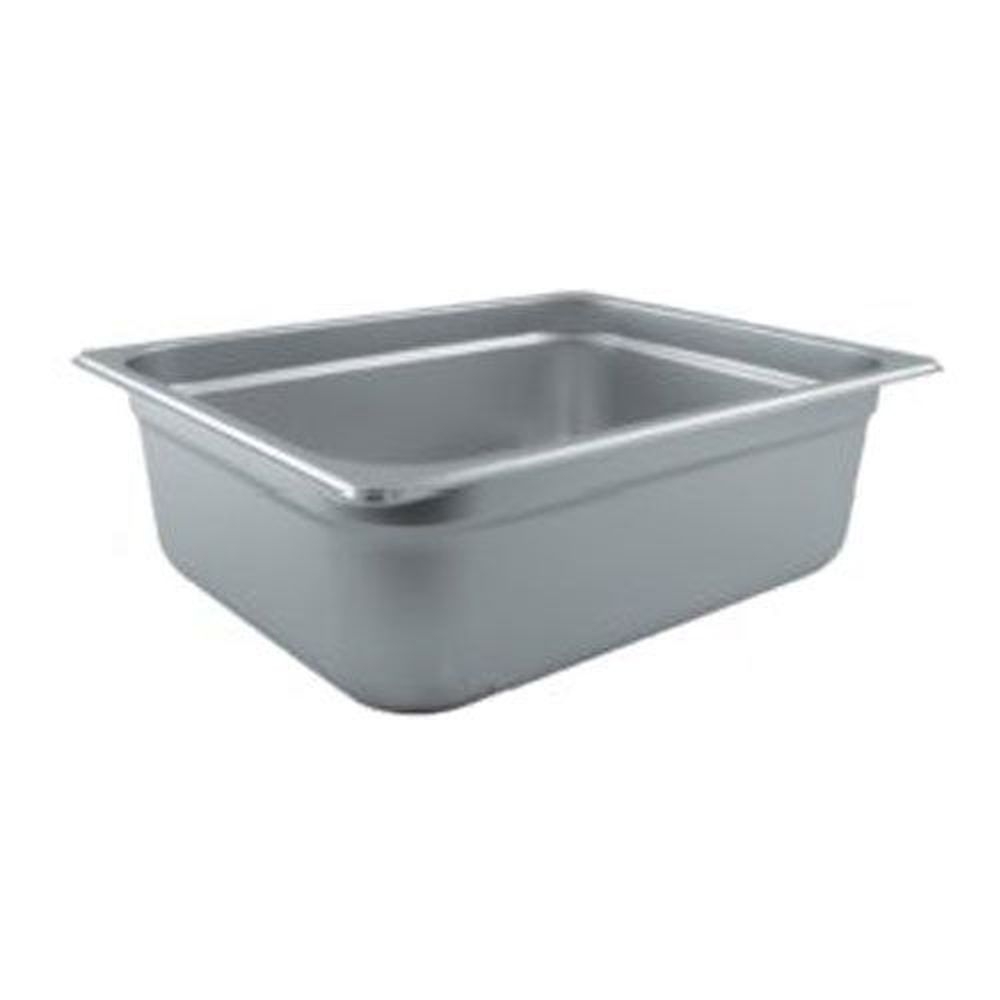 Winco SPJP-204 23 Gauge 18/8 Stainless Steel Half Size Anti-Jam Steam Table Pan, 4 inch Deep