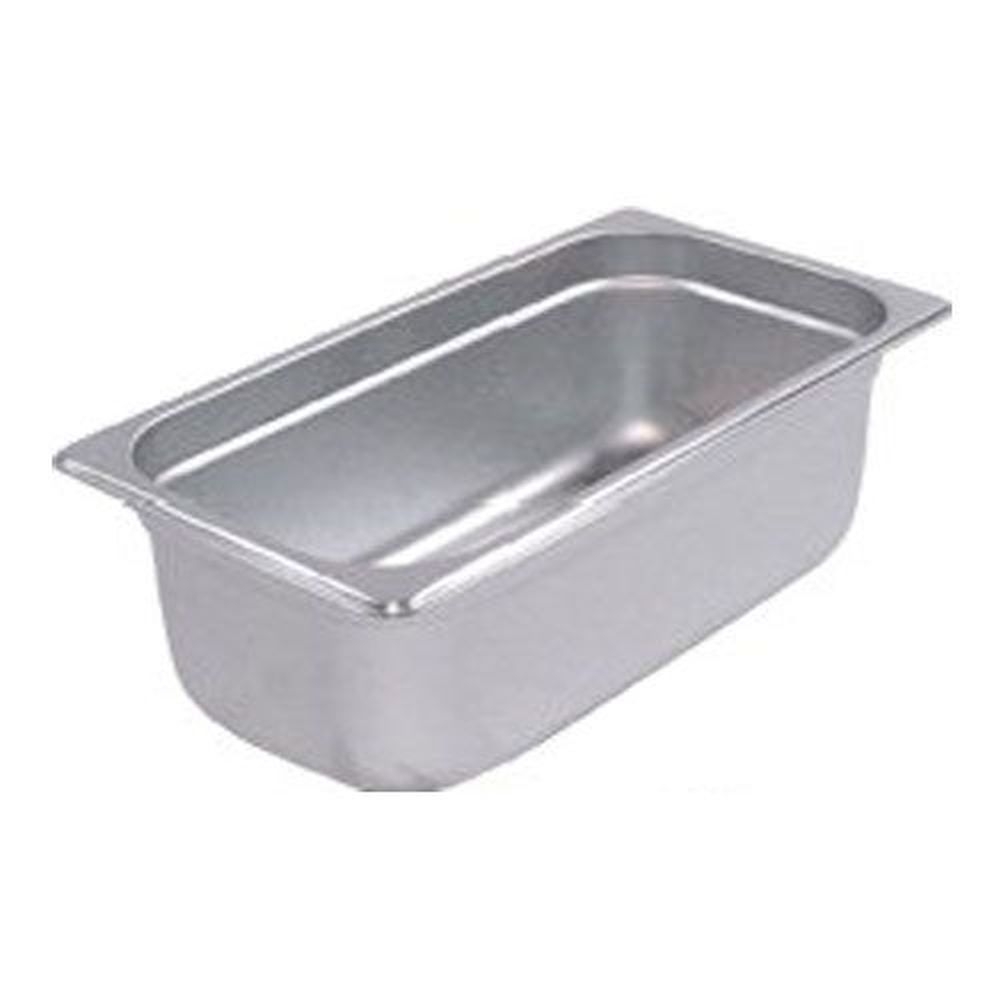 Winco SPJP-304 23 Gauge 18/8 Stainless Steel Third Size Anti-Jam Steam Table Pan, 4 inch Deep