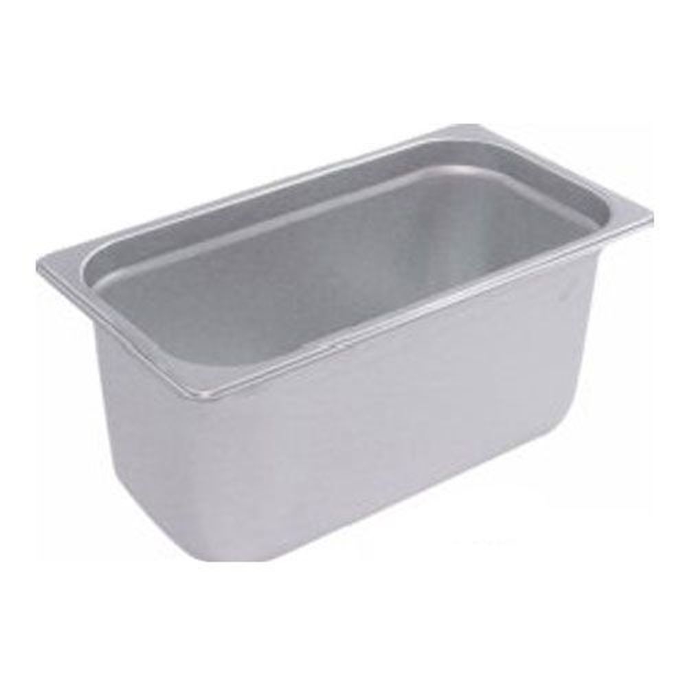 Winco SPJP-306 23 Gauge 18/8 Stainless Steel Third Size Anti-Jam Steam Table Pan, 6 inch Deep
