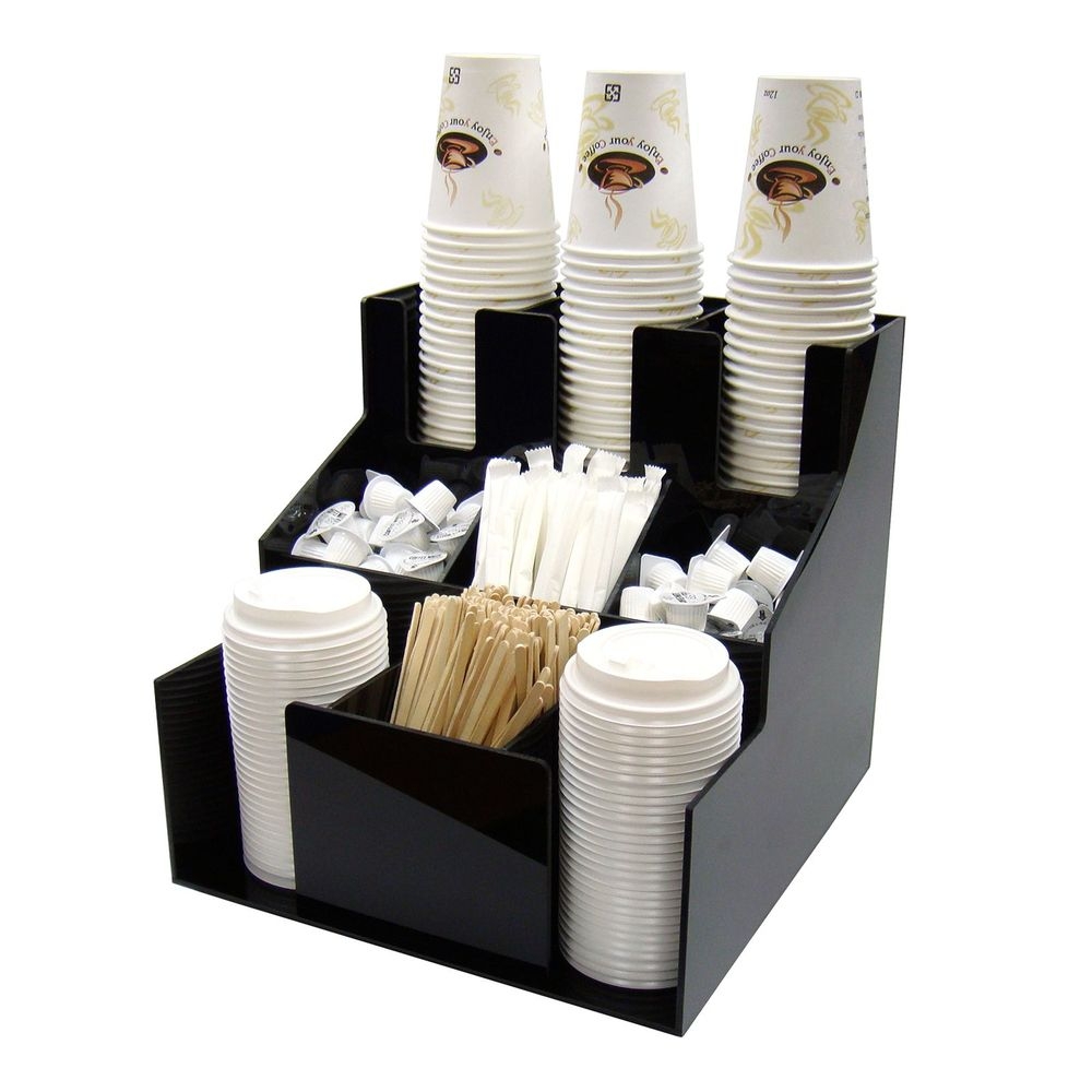 Winco CLSO-3T 3-Tier 9 Compartments Cup and Lid Organizer