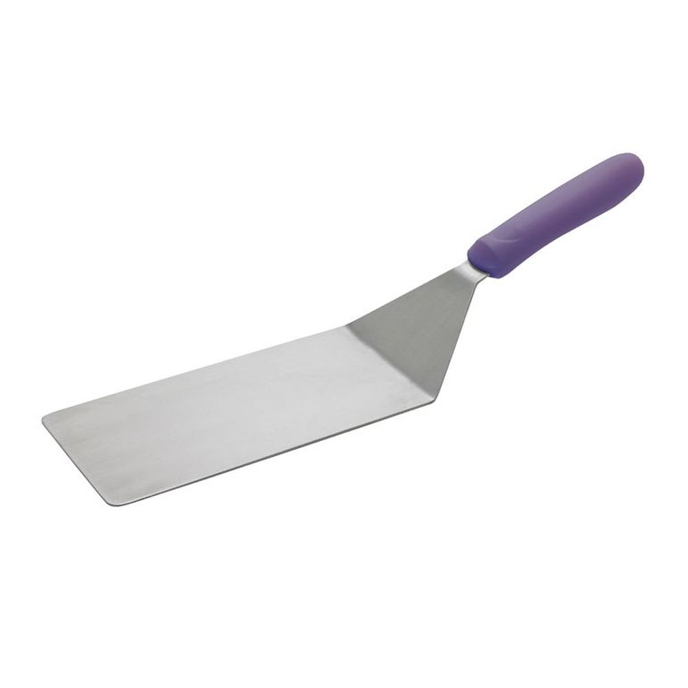 Winco TWP-42P Stainless Steel Allergen-Free Turner with Offset, 8 x 4 inch