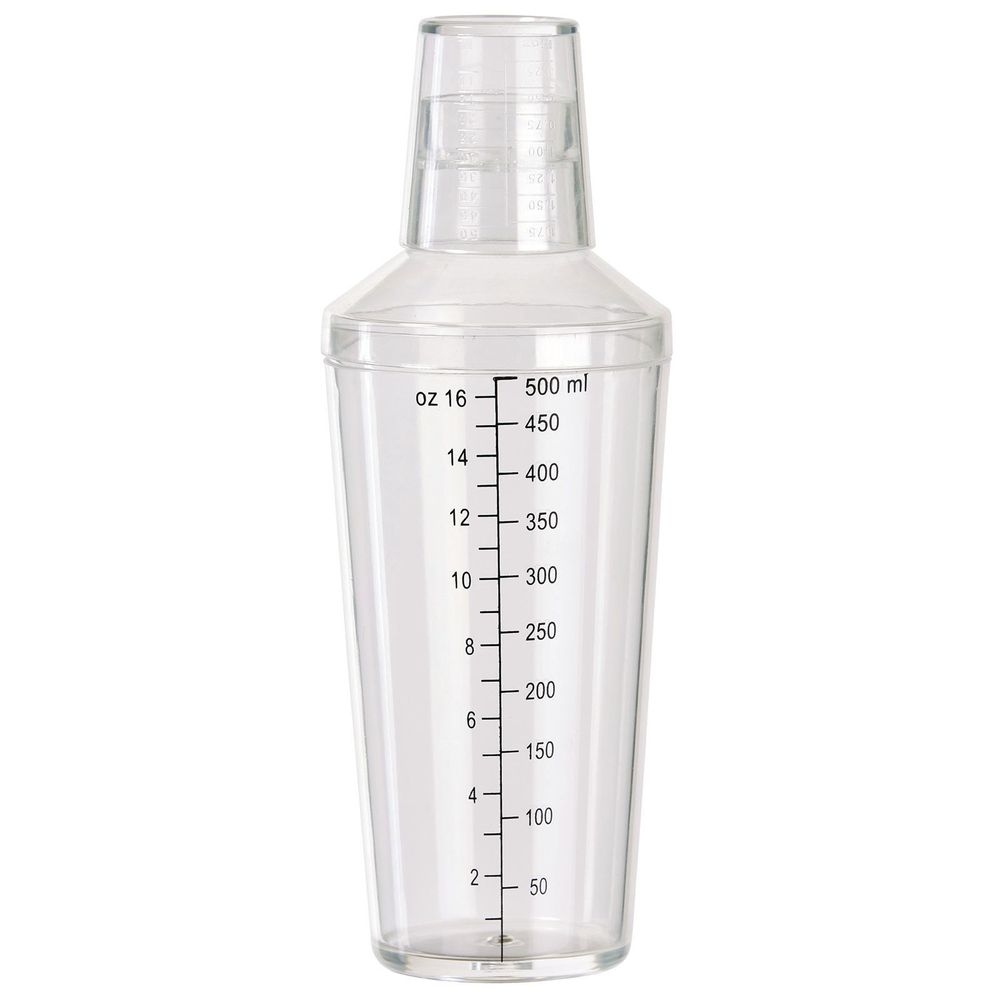 Winco BS-16PC Clear Plastic Cocktail Shaker, 16 Ounce