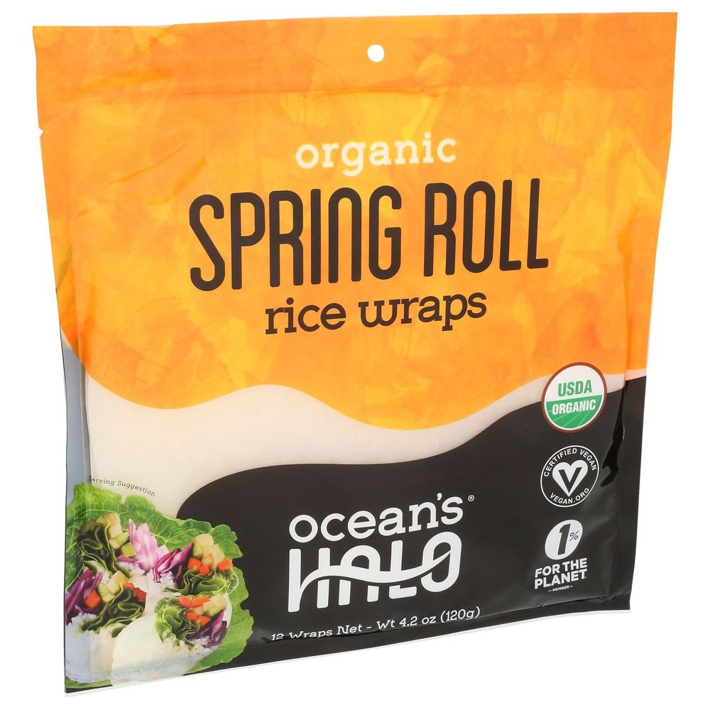 Oceans Halo Organic Spring Roll Rice Wrap, 4.2 Ounce -- 12 per case