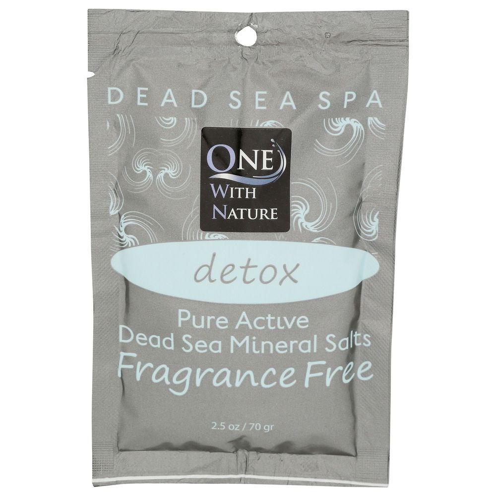 One With Nature Detox Fragrance Free Bath Salt, 2.5 Ounce -- 6 per case