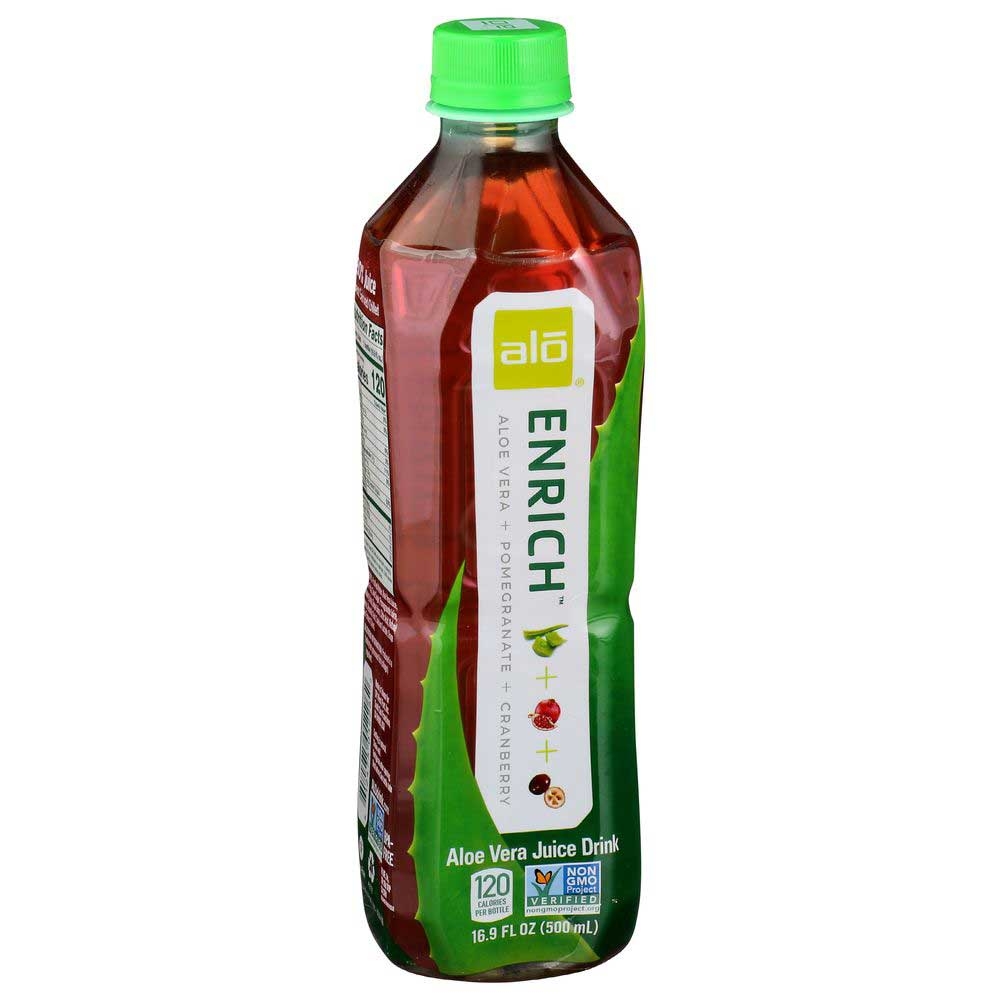 Alo Pomegranate Cranberry Enrich Aloe Vera Drink, 16.9 Ounce -- 12 per case.