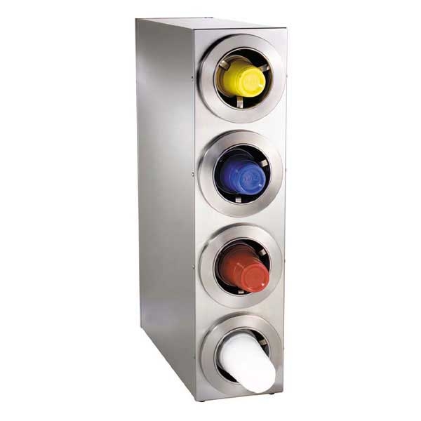 Dispense-rite Ctc-r Stainless Countertop Cup Dispensing Cabinet, 32 1/8 X 8 1/8 X 23 Inch