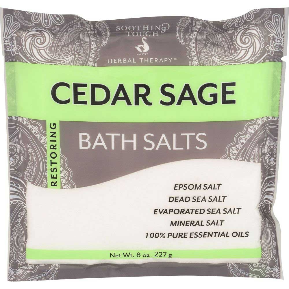 Soothing Touch Cedar Sage Bath Salt, 8 Ounce -- 6 per case