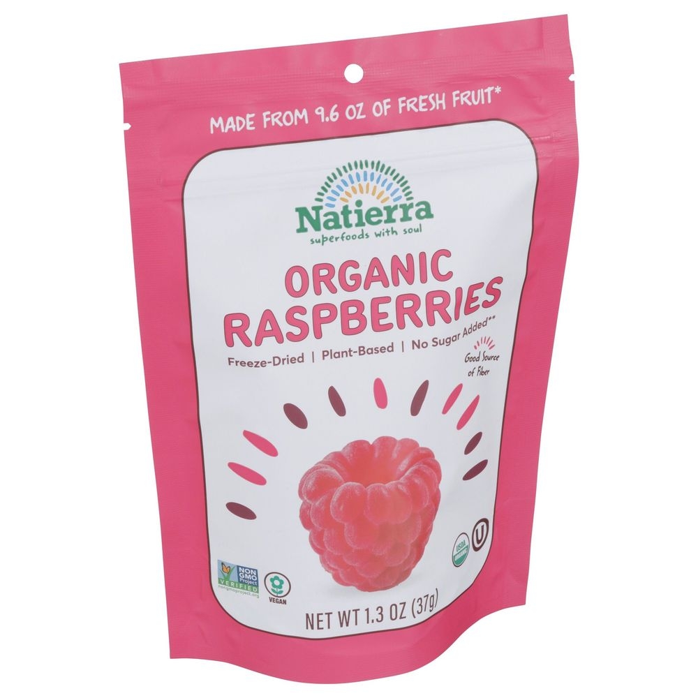 Natierra Organic Freeze Dried Raspberries, 1.3 Ounce