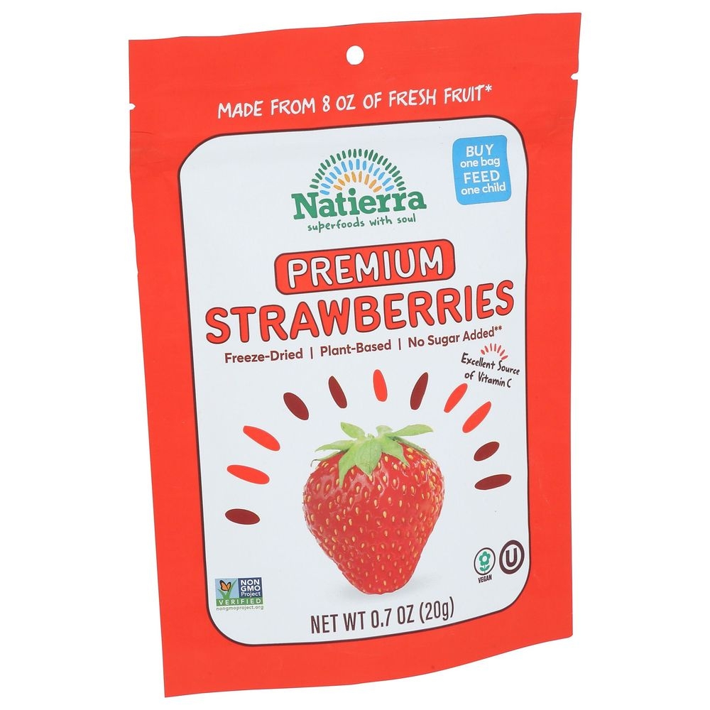 Natierra Freeze Dried Premium Strawberries, 0.7 Ounce -- 8 per case