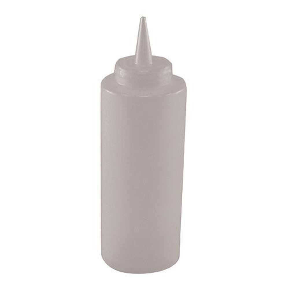 Winco PSB-12C Plastic Clear Regular Squeeze Bottle, 12 Ounce Capacity