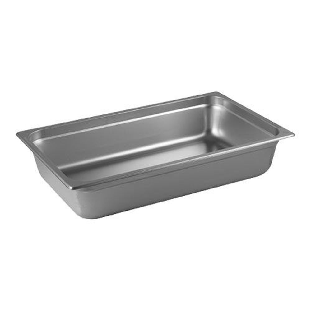 Winco SPJL-104 25 Gauge 18/8 Stainless Steel Full Size Anti-Jam Steam Table Pan, 4 inch Deep