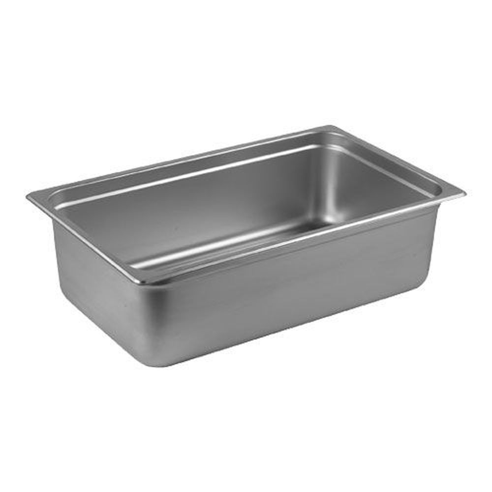 Winco SPJL-106 25 Gauge 18/8 Stainless Steel Full Size Anti-Jam Steam Table Pan, 6 inch Deep