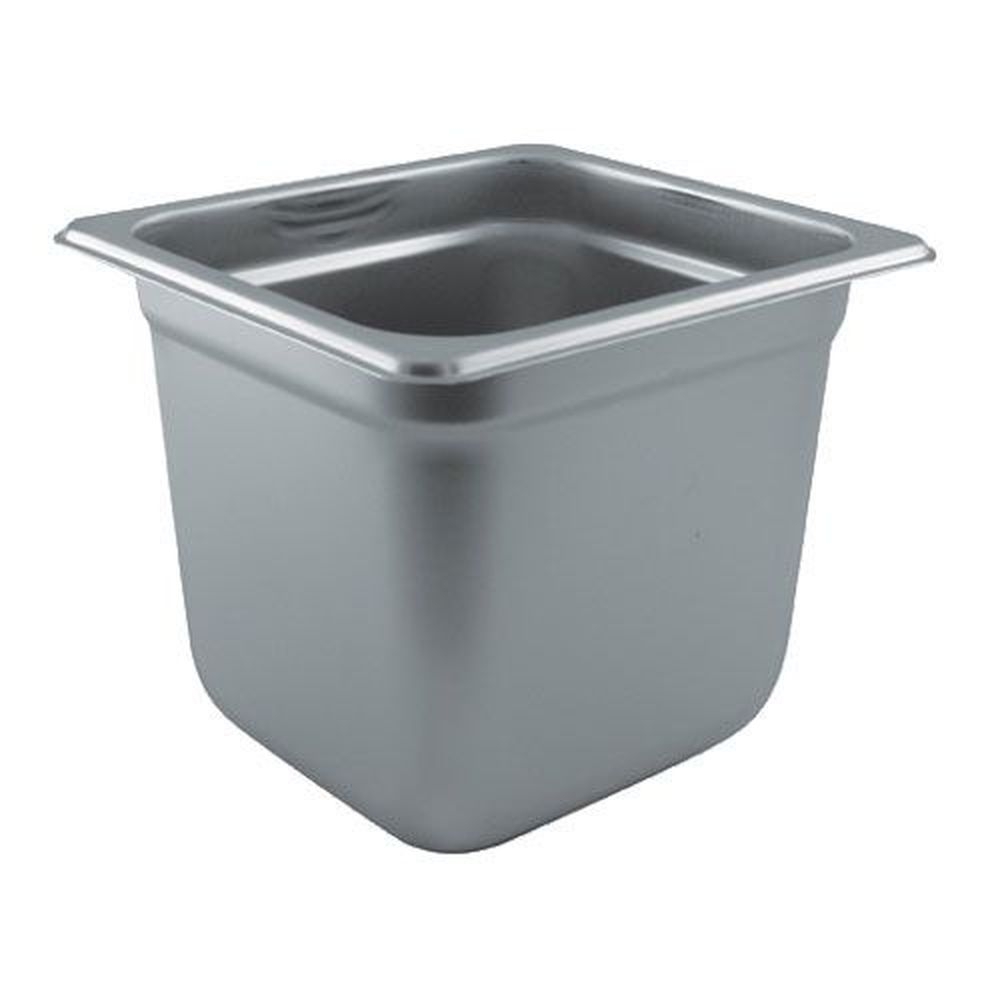 Winco SPJL-606 25 Gauge 18/8 Stainless Steel Sixth Size Anti-Jam Steam Table Pan, 6 inch Deep