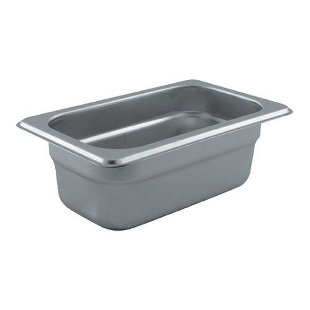 Winco SPJL-902 25 Gauge 18/8 Stainless Steel Ninth Size Anti-Jam Steam Table Pan, 2.5 inch Deep