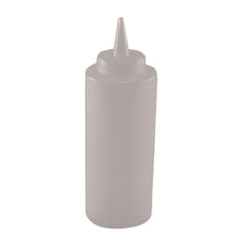 Winco PSB-24C Plastic Clear Regular Squeeze Bottle, 24 Ounce Capacity