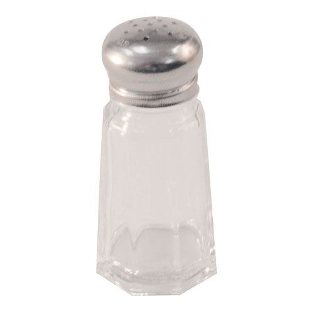 Winco G-105 Mushroom Tops Paneled Glass Salt and Pepper Shaker, 1 Ounce Capacity