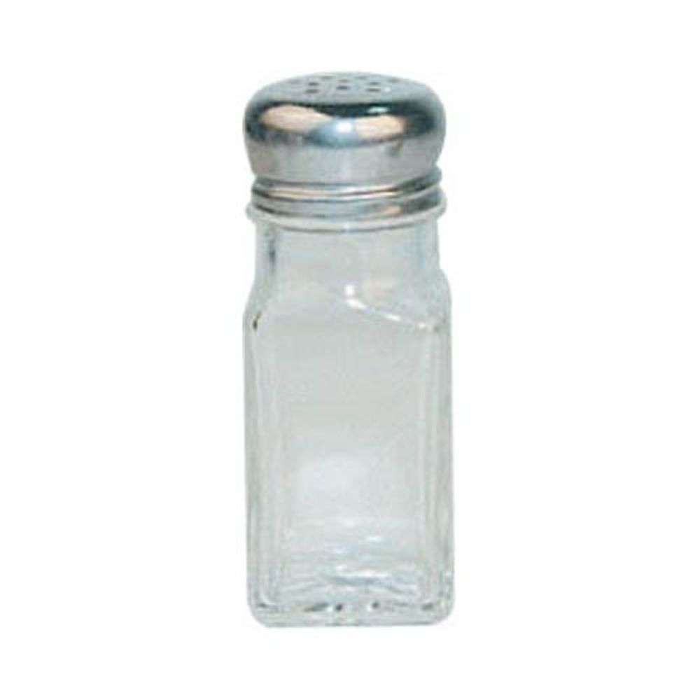 Winco G-109 Square Glass Salt and Pepper Shaker, 2 Ounce Capacity