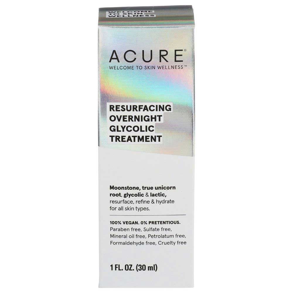 Acure Resurfacing Overnight Glycolic Treatment, 1 Fluid Ounce