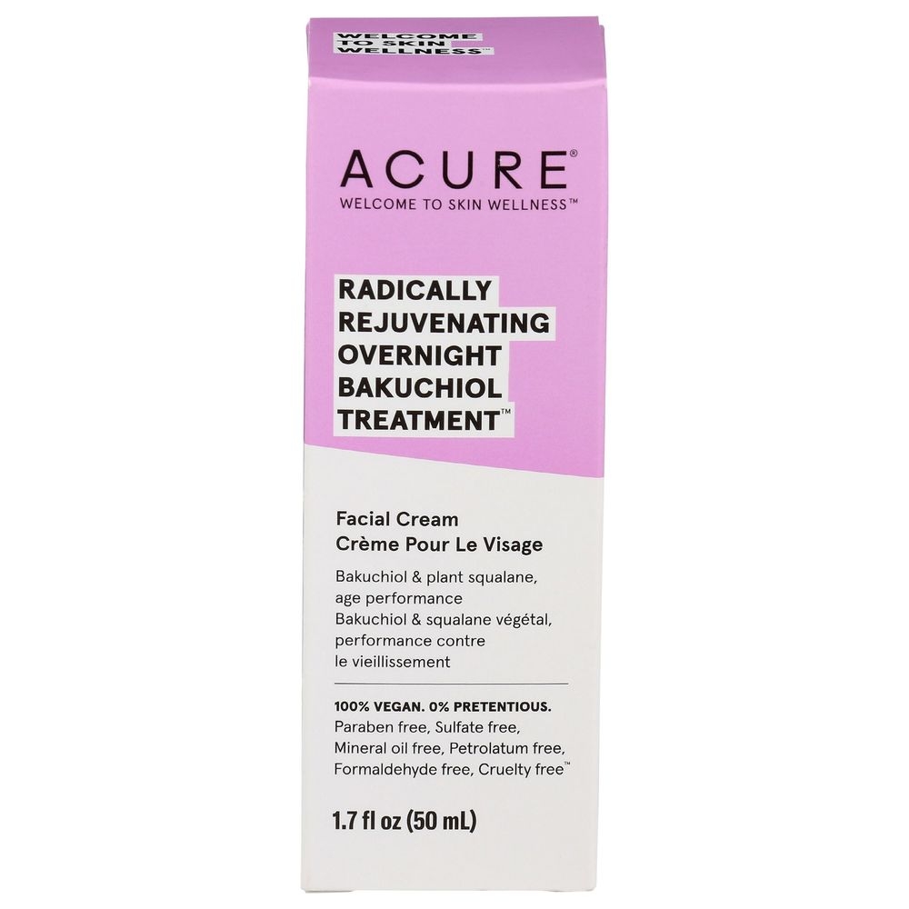 Acure Radically Rejuvenating Overnight Bakuchiol Treatment, 1.7 Fluid Ounce