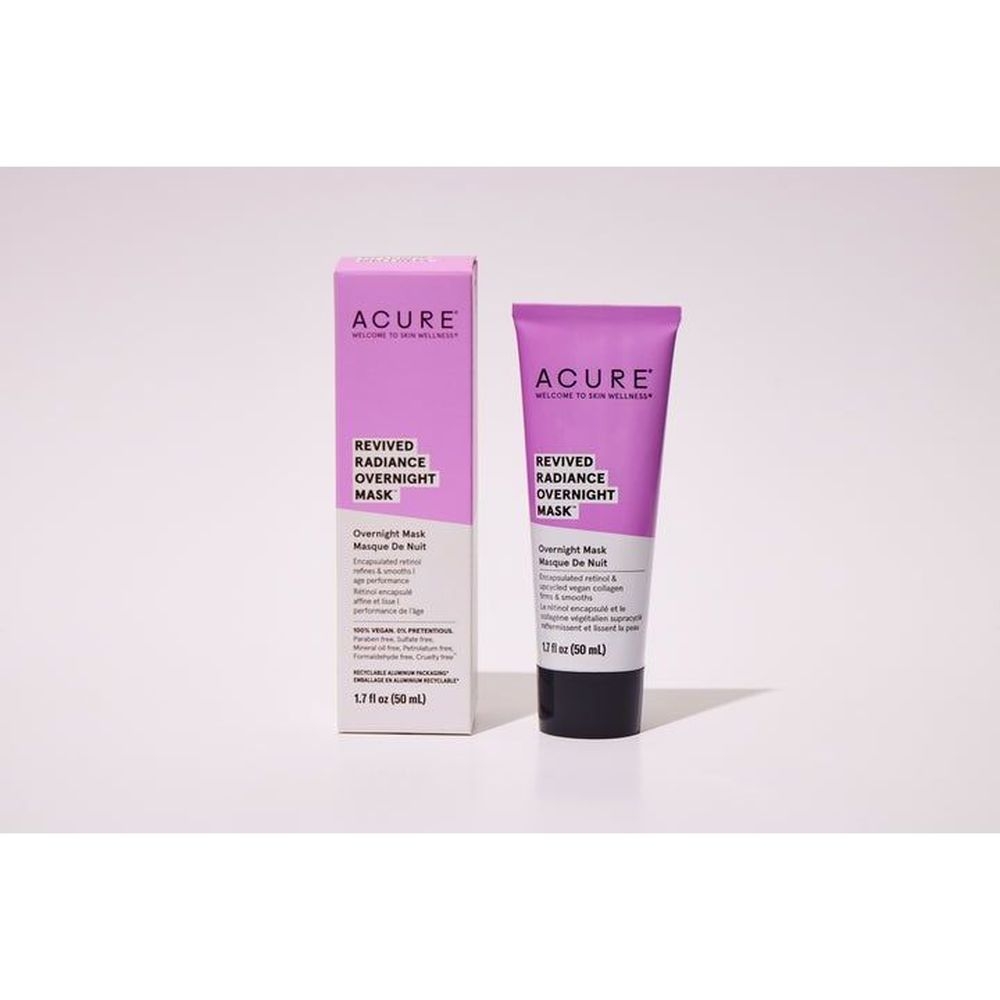 Acure Revived Radiance Overnight Mask, 1.7 Fluid Ounce