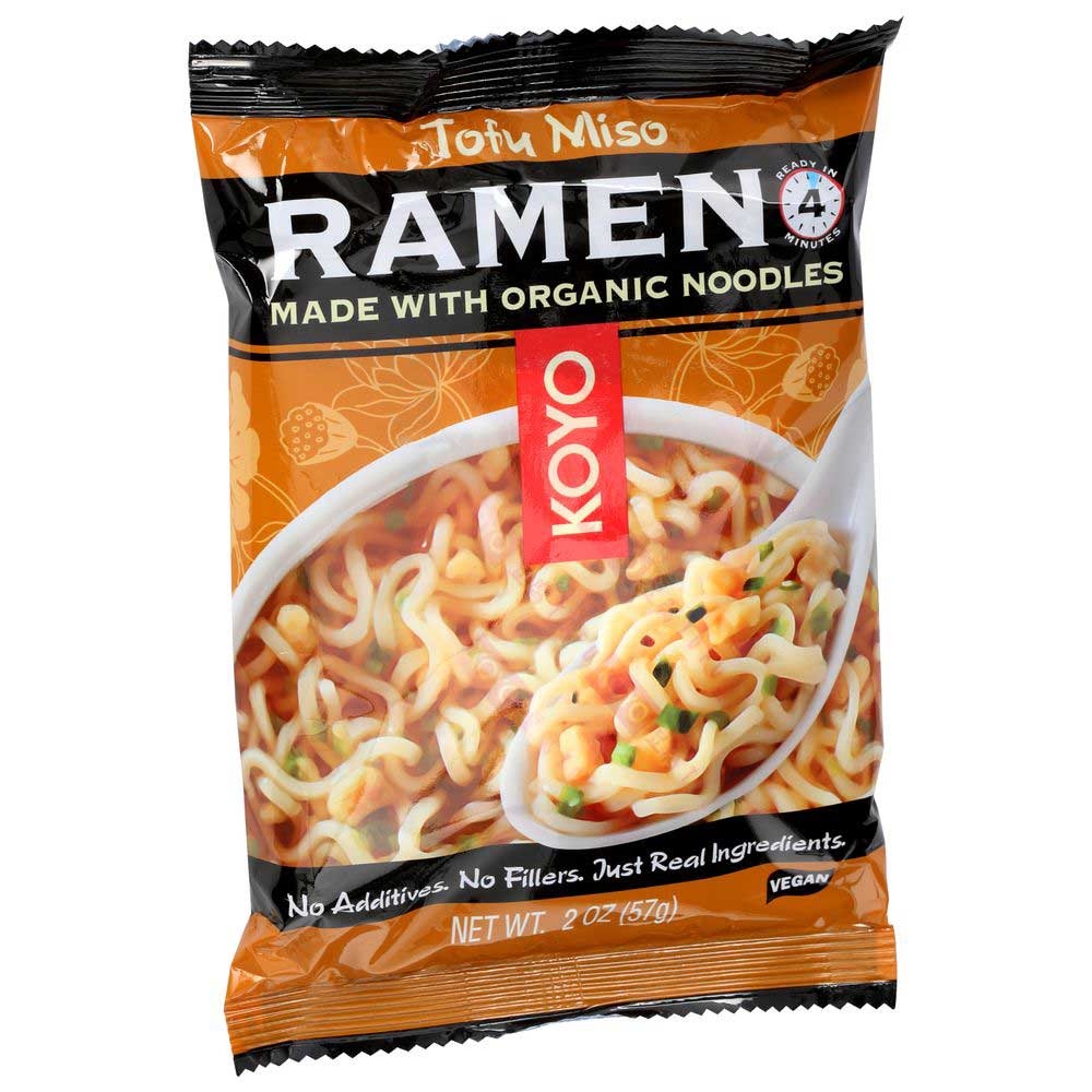 Koyo Foods Tofu and Miso Dry Ramen Noodles, 2 Ounce -- 12 per case.