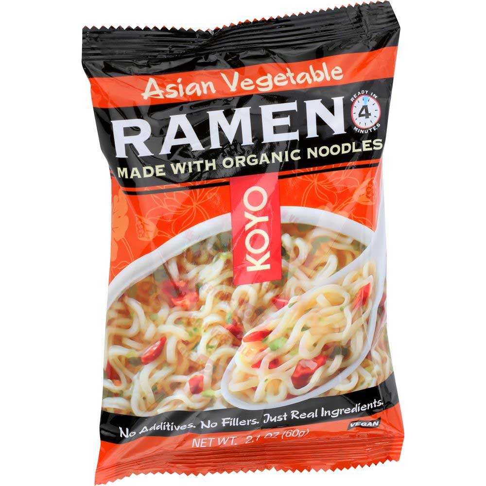 Koyo Foods Asian Vegetables Dry Ramen Noodles, 2.1 Ounce -- 12 per case.