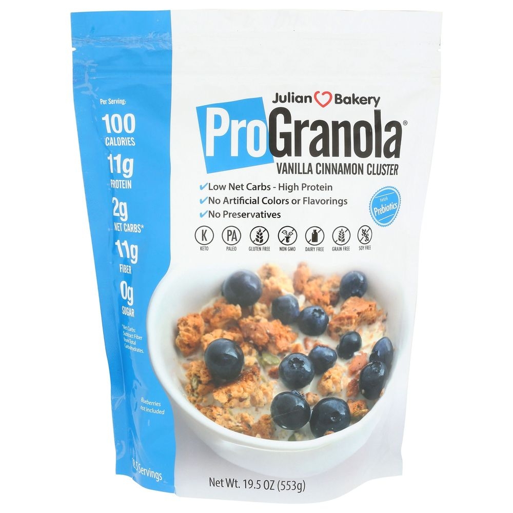 Julian Bakery ProGranola Vanilla Cinnamon Cluster, 19.5 Ounce -- 12 per case