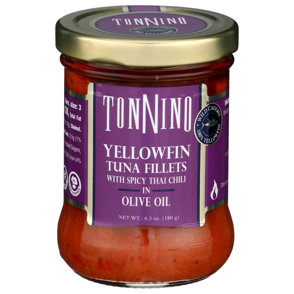 Tonnino Yellowfin Tuna Fillets with Spicy Thai Chili in Olive Oil, 6.3 Ounce -- 6 per case