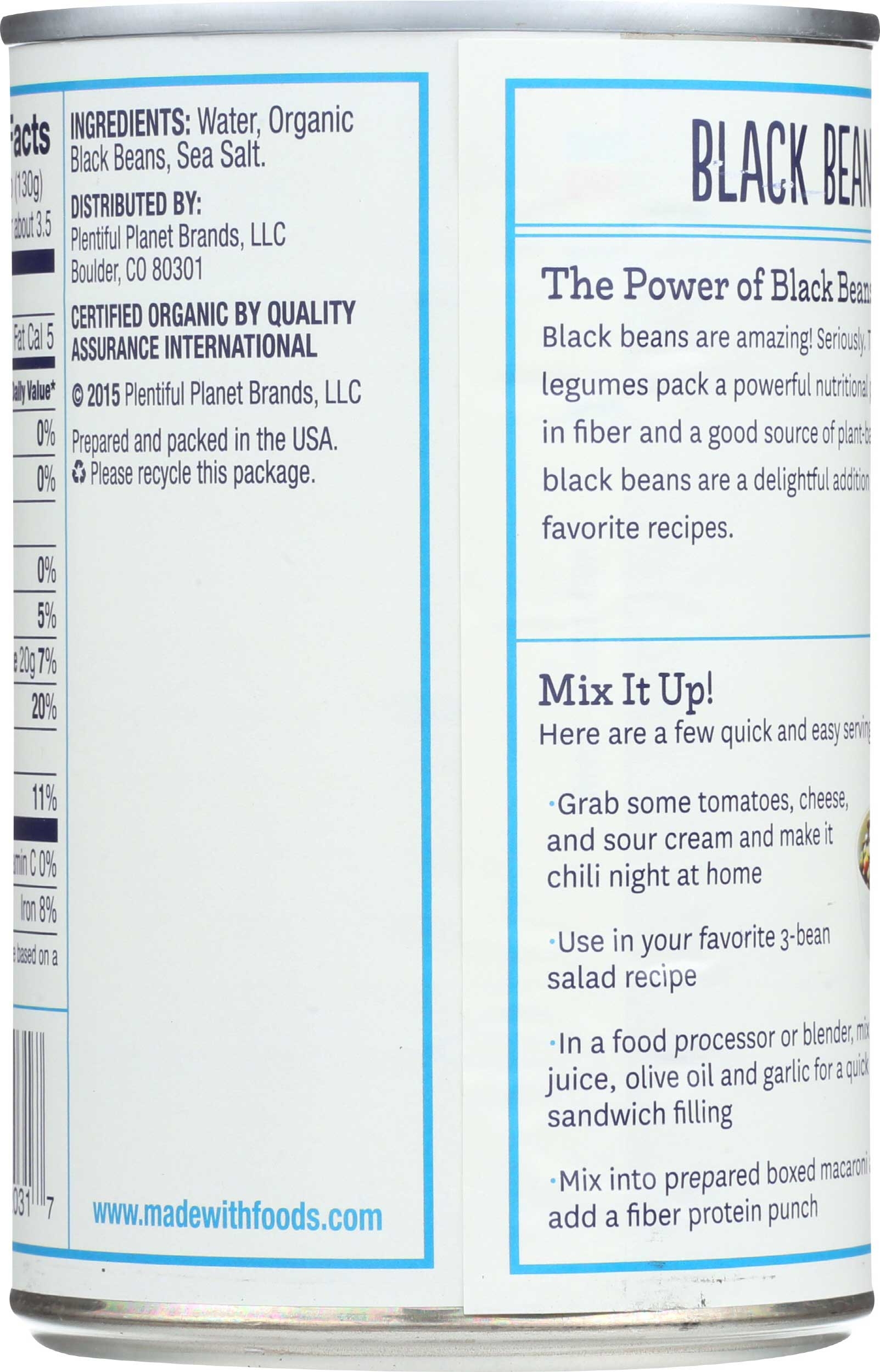 Made With Organic Black Beans, 15 Ounce -- 12 per case