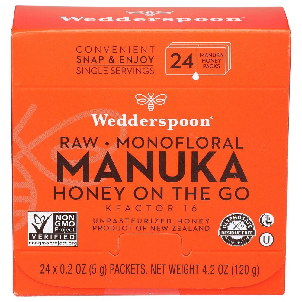Wedderspoon Raw Monofloral Manuka Honey - Travel Pack, 4.2 Ounce -- 6 per case
