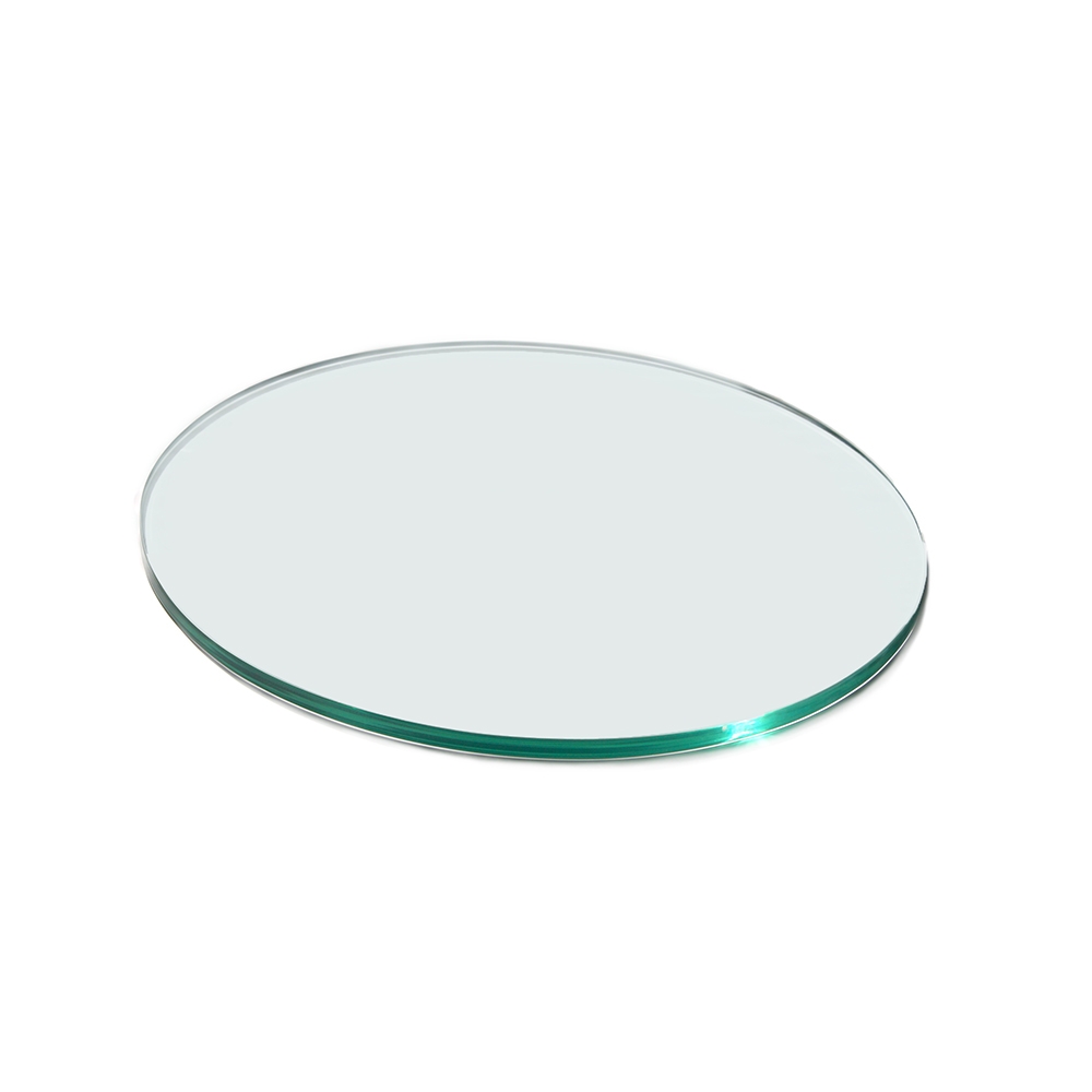 Rosseto Round Clear Tempered Glass Surface, 13.75 x 13.75 x 0.38 inch