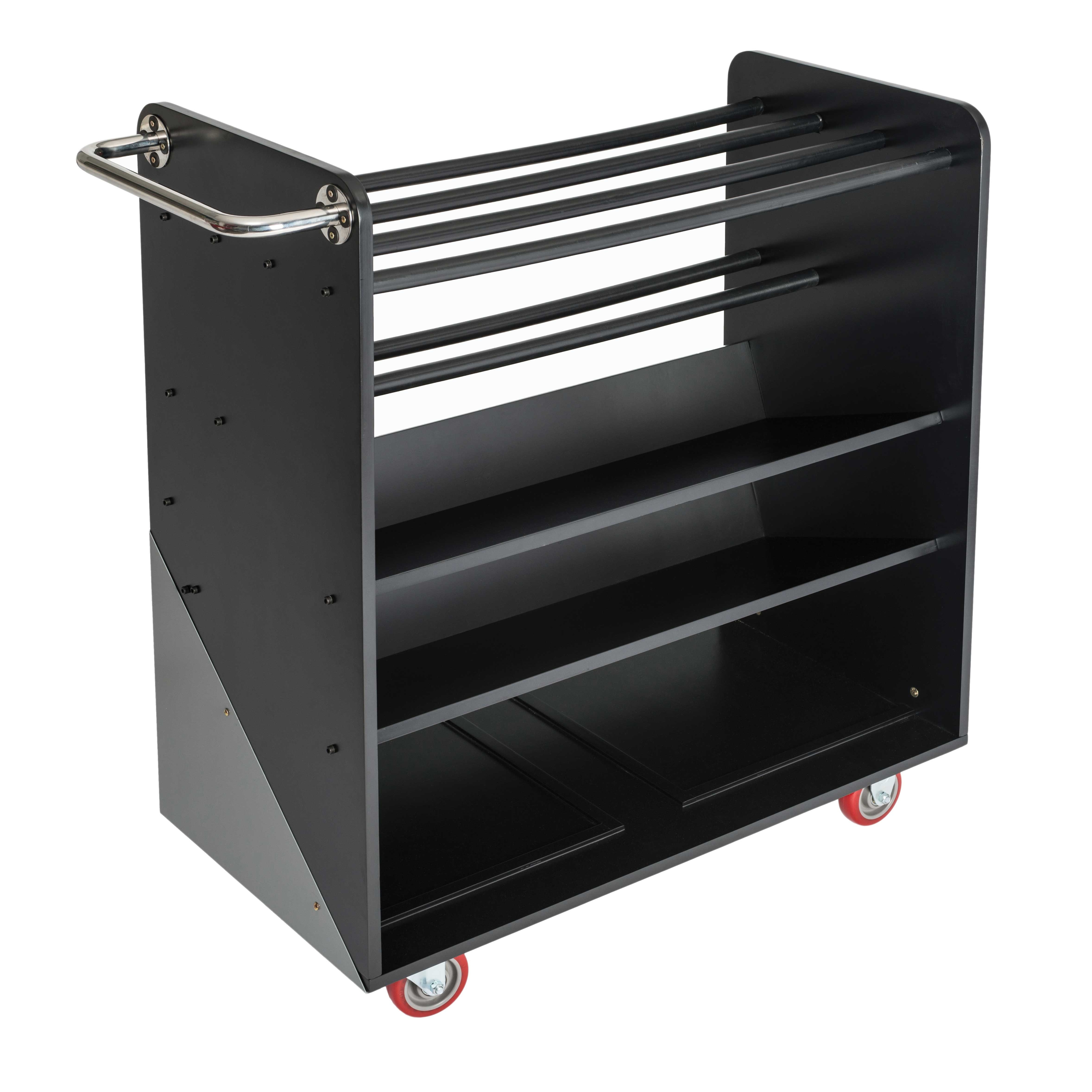 Rosseto Skycap Rolling Cart with Wheels, 42 x 19.25 x 45.25 inch