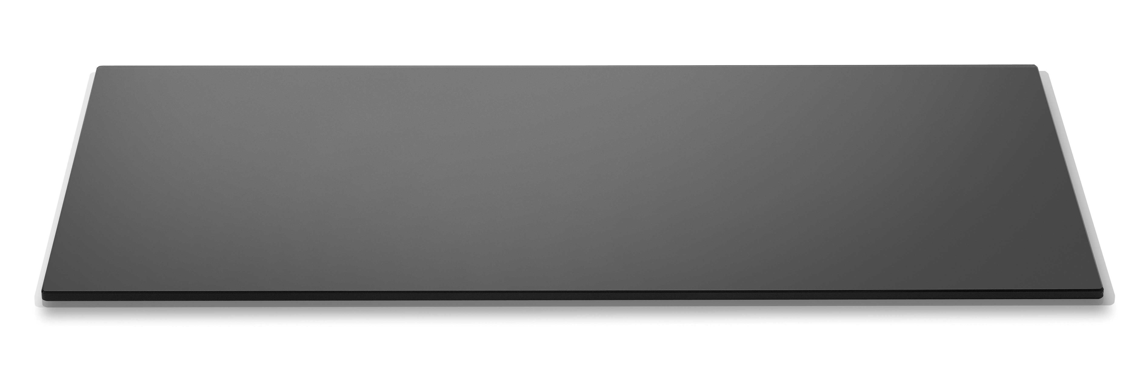 Rosseto Wide Rectangular Black Tempered Glass Surface, 33.5 x 13.75 x 0.38 inch