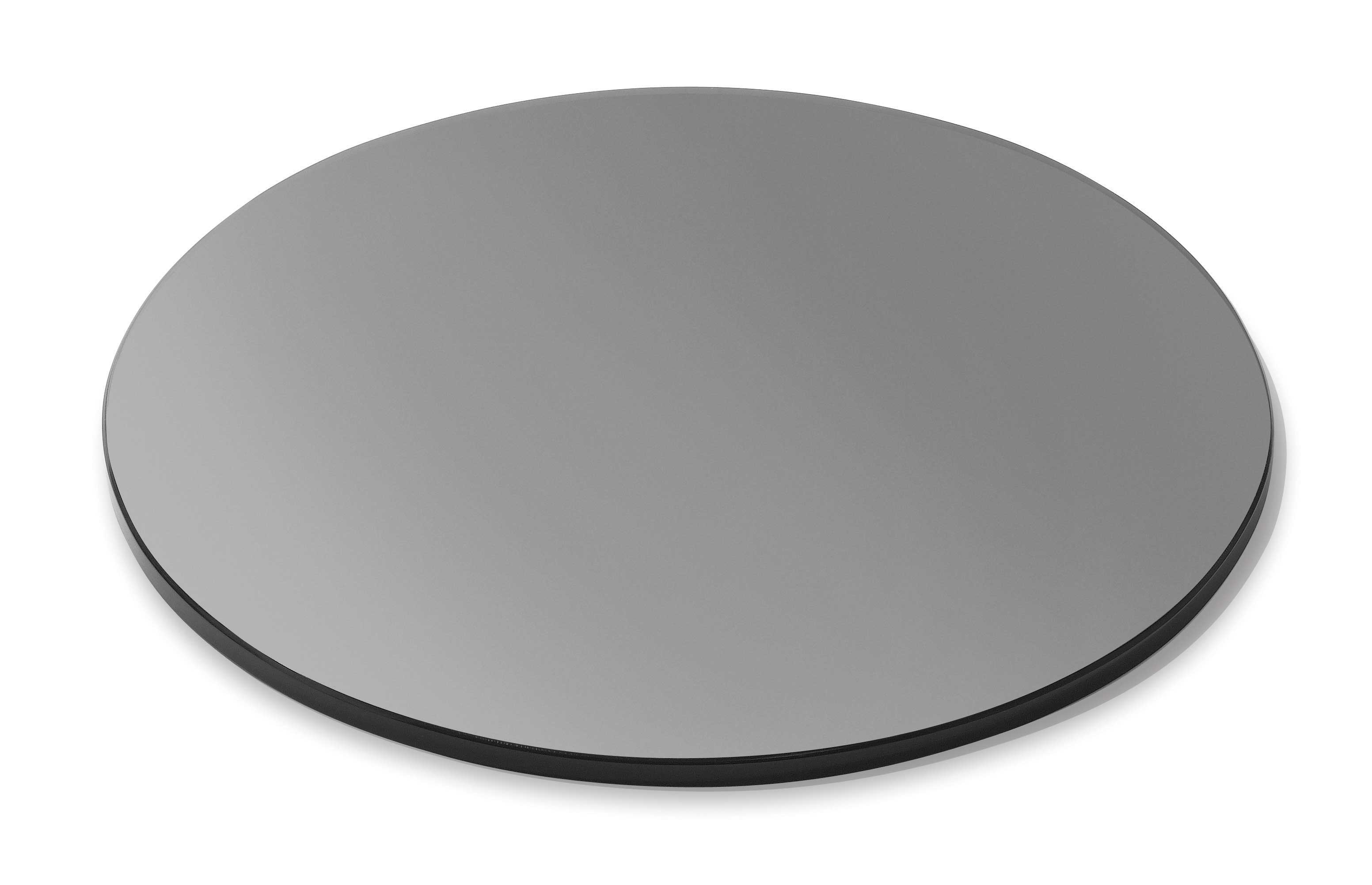 Rosseto Round Black Tempered Glass Surface, 19.75 x 19.75 x 0.38 inch