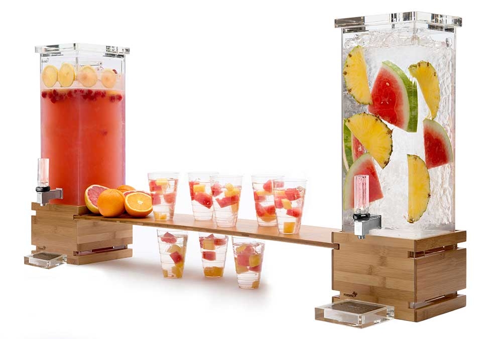 Rosseto Natura Bamboo Beverage Station, 48 x 8 x 23.5 inch