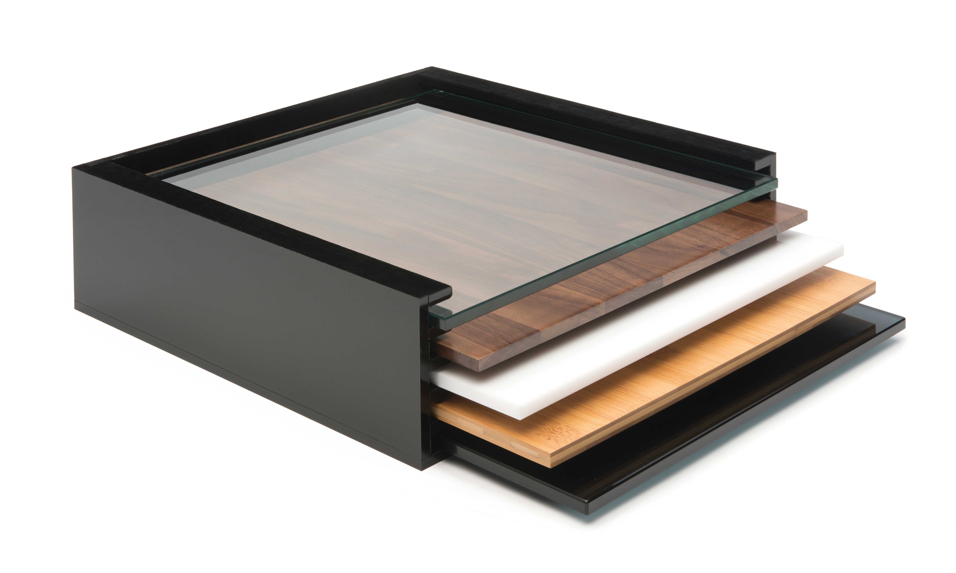 Rosseto Skycap Square Black Acrylic Surface, 14.75 x 14 x 4.88 inch