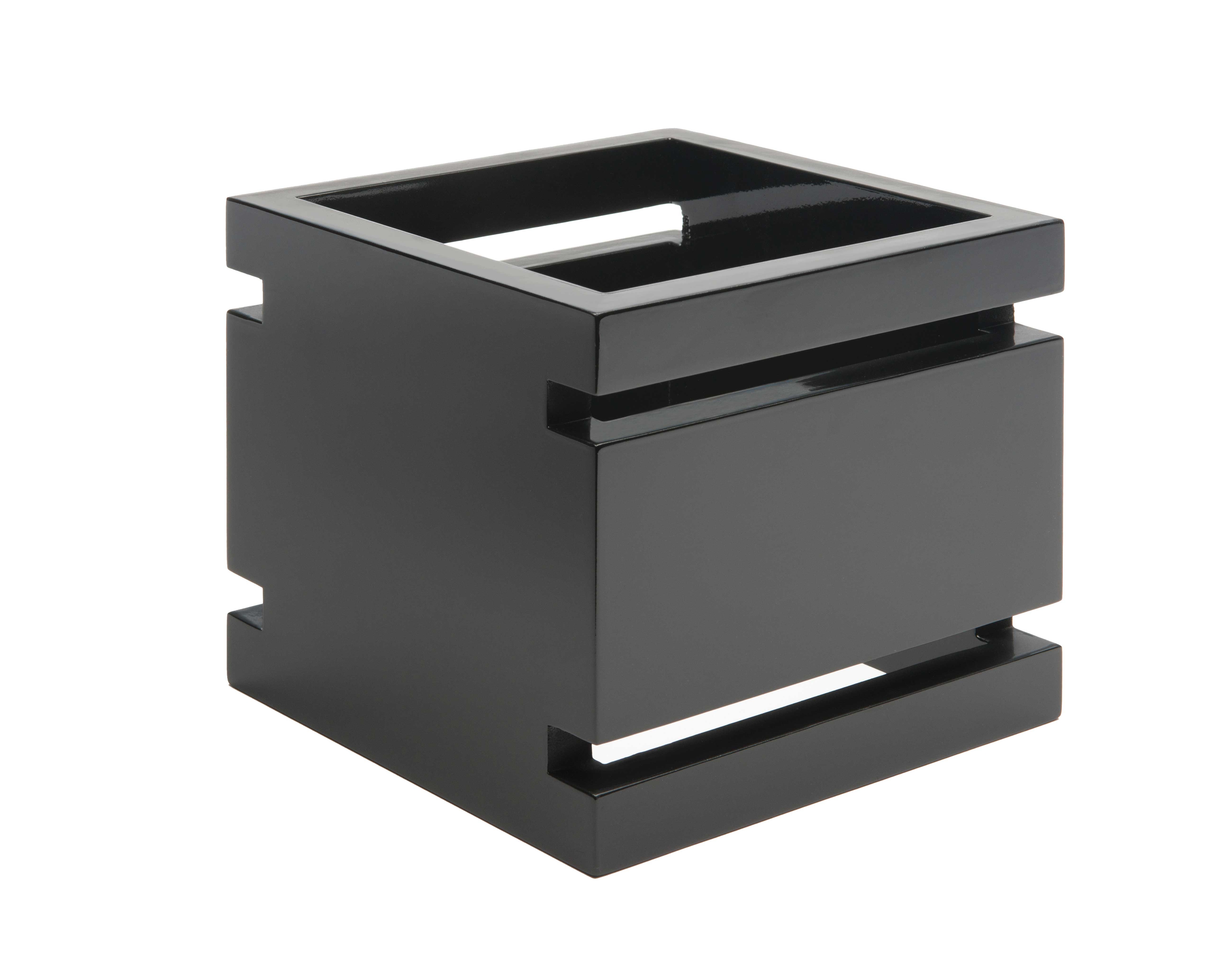 Rosseto Skycap Short Black Gloss Bamboo Multi-Level Riser, 6.5 x 6.5 x 6.5 inch