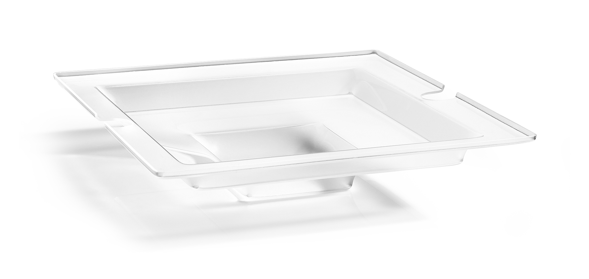 Rosseto Square Frosted Acrylic Ice Tub for Swan Riser, 14.13 x 14.13 x 3 inch