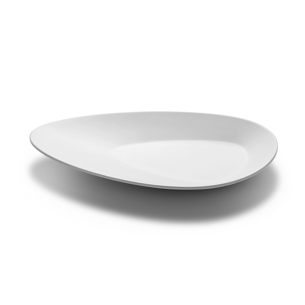 Rosseto White Large Triangle Melamine Platter, set of 3