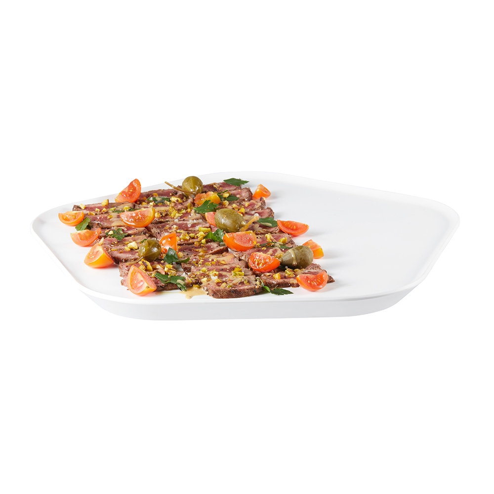 Rosseto Forme Melamine White Polygon Tray, set of 3