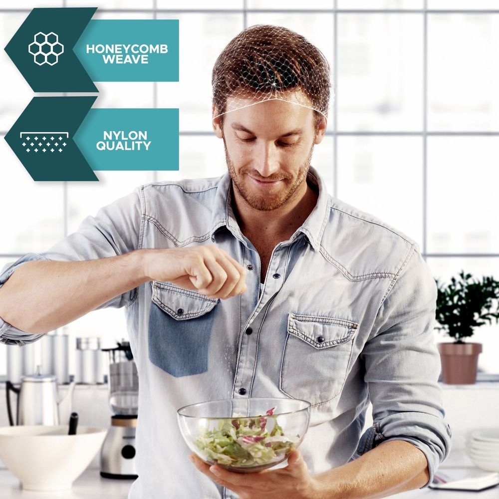 Safeko White Large Lightweight Hairnet, 144 count -- 3 per case