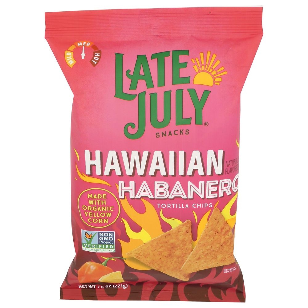 Late July Hawaiian Habanero Corn Tortilla Chips, 7.8 Ounce -- 12 per case
