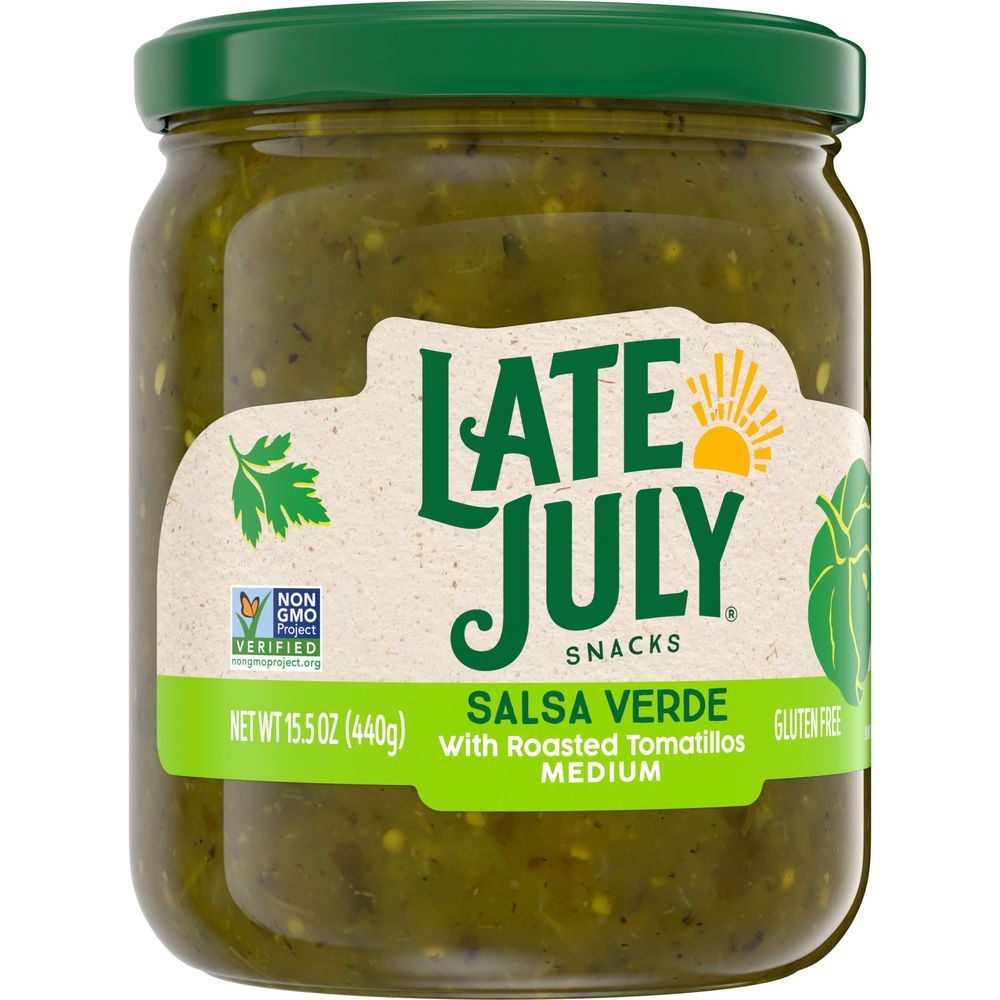 Late July Salsa Verde With Roasted Tomatillos Medium Jar, 15.5 Ounce -- 12 per case