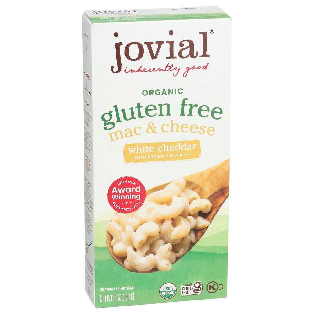 Jovial Organic Gluten Free White Cheddar Mac and Cheese, 6 Ounce -- 12 per case