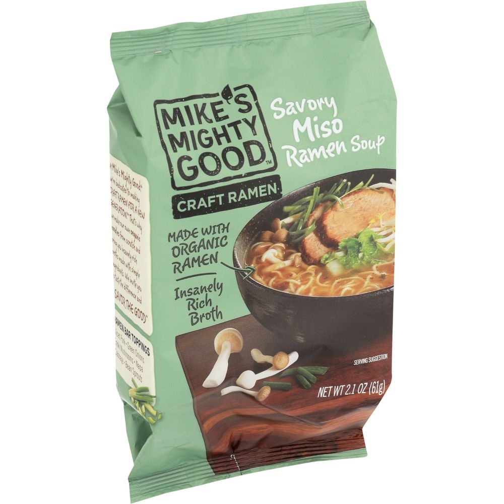 Mikes Mighty Good Miso Savory Ramen Soup, 2.1 Ounce -- 7 per case