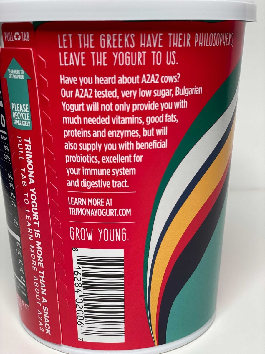 Trimona Organic Plain Bulgarian Whole Milk Full Fat Yogurt, 32 Ounce -- 6 per case