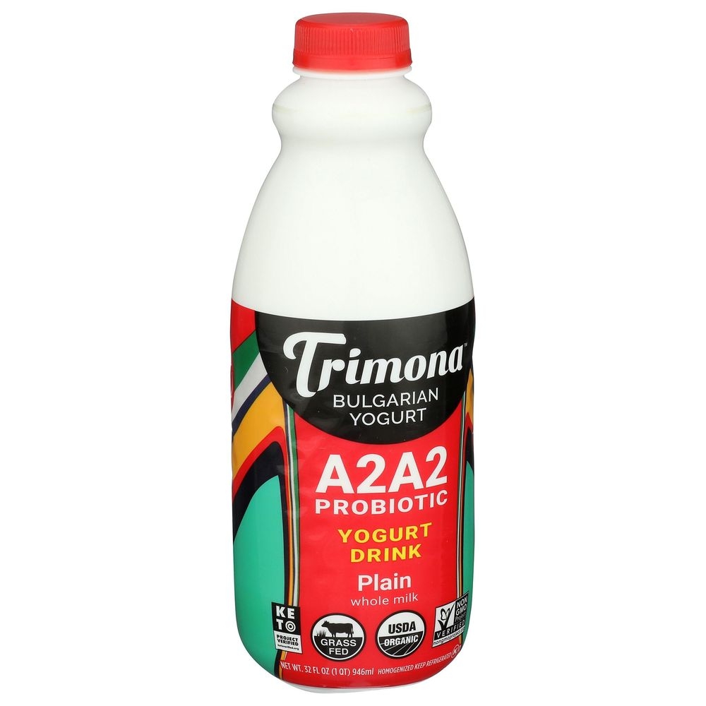 Trimona A2A2 Plain Bulgarian Yogurt Drink, 32 Ounce -- 6 per case
